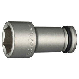 トネ(TONE) インパクト用ロングソケット 4NV-27L 差込角12.7mm(1/2”) 二面幅27mm
