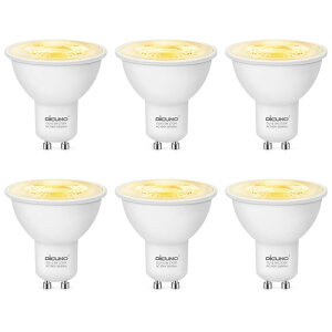 DiCUNO LED�d�� GU10���� �d���F 50W�`�n���Q������ 5W LED�X�|�b�g���C�g 500lm 2700K �L�p ���P�x �ȃG�l AC100V �������Ή� 6��