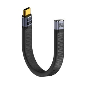 CY USB4 延長ケーブル 13cm スリム フラット オス-メス 40Gbps 240W電源 8K@60Hzビデオ, UC-040-0.13W-HX
