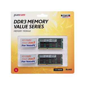CFD̔ m[gPCp DDR3-1600 (PC3-12800) 8GB×2 (16GB)  1.35VΉ Panram W3N1600PS-L8G