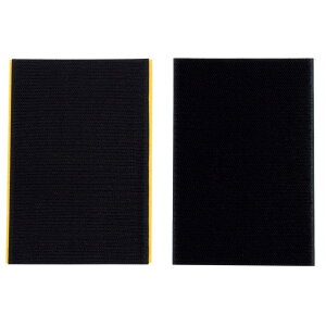 和気産業 バリバリテープ 粘着付 面ファスナー 黒 100X150mm 小物 固定 BR005 2枚入り(A面+B面)