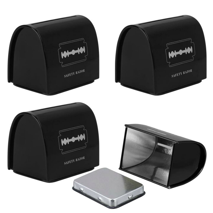 楽天市場】Linkidea 4 パック カミソリ刃廃棄容器、安全カミソリ刃 