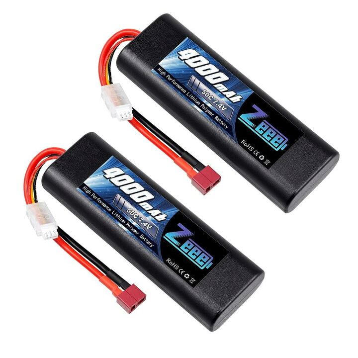 楽天市場】ゼエエ Zeee 2S リポバッテリー lipo battery 4000mAh 7.4V 