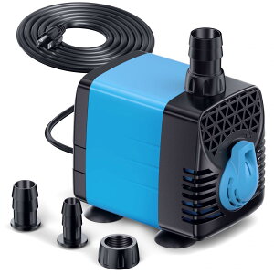 NFESOLAR 水中ポンプ 吐出量800L/H 最大揚程1.5M ミニポンプ 給水・排水ポンプ 潜水インストール 水族館給水 水槽水循環 静音設計 説明書付き…