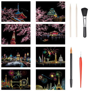 LIANHATA XNb`A[g 8 XNb`ɍ׃yt 20*14cm XNb`y[p[ C{[G i ԉ ϗ Ԕ A[g DIY 邾ŔA[g  (Rrl[V