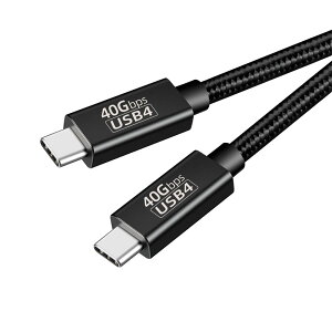 Thunderbolt 4 P[u (ubN, 1m) USB4Ή Popolier 240Wo / 40Gbpsf[^] / 8KE4K / USB 3.2/3.1/3.0/2.0 T_[{g 4P[u USB4Thunderbolt 3USB-CƉʌ݊ X}[gtHA^ub