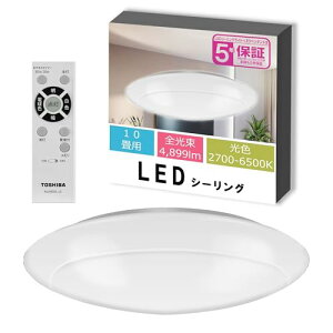 (TOSHIBA) yߓdz LEDV[OCg[{] EF^Cv 10({ƖHƉ)4899lm V 