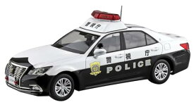 青島文化教材社 1/32 楽プラ スナップキット No.01-PC トヨタ クラウン パトロールカー 色分け済みプラモデル 送料無料