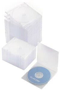 �G���R�� BD DVD CD�P�[�X �f�B�X�N�P�[�X 50���p�b�N ������5mm �X���� 1�����[ �N���A CCD-JSCS50CR ��������