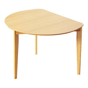 岩附 ダイニングテーブル 半円 楕円 2人用 木製 天然木 幅102.5×奥行84.5×高さ70cm ナチュラル IW-430NA 送料無料