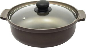 ウルシヤマ金属工業 土鍋型 9号4-5人用 熱伝導が良く煮えるのが早い 割れたり欠けたりしない 内面フッ素樹脂加工でお手入れ簡単 ガス・ 送料無料