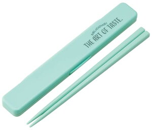 スケーター(Skater) 箸 箸箱 セット 18cm 日本製 抗菌 銀イオン Ag+ 大人用 ニュアンスカラー ブルーイエロー ABC 送料無料