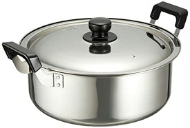 パール金属 大鍋 両手鍋 28cm 鍋蓋付 IH対応 NEWだんらん シルバー HB-1795 送料無料