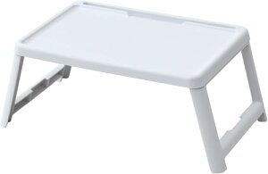 山善(YAMAZEN) 折りたたみ ミニテーブル 幅63×奥行35×高さ25cm コンパクト スマートフォンスタンド付き 完成品 ホワイ 送料無料