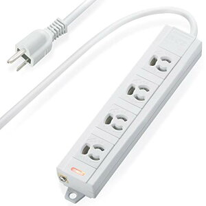 エレコム 電源タップ マグネット付 抜け止めコンセント 壁取付用固定フック付 3P-2P変換アダプタ付 4個口 3m T-ECOH343 送料無料