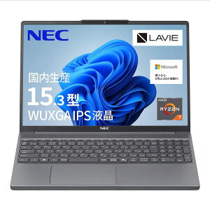 NEC LAVIE �������Y �m�[�g�p�\�R�� 25�� N15Slim 15.3 �^ AMD Ryzen? 5 7535HS ������16GB SSD512GB MS Office 2024���� Windows11 �o�b�e���[�쓮14.6���� �d��1.6kg