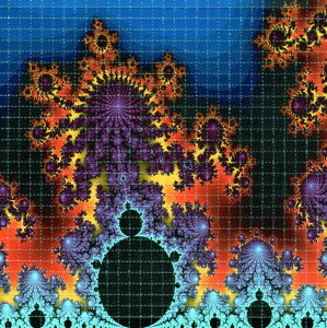 Gdabs Mandelbrot Fractal LSD blotter art print �}���f���u���W�� �T�C�P�f���b�N�E�u���b�^�[ �A�[�g�v�����g �������V�[�g/�� 30x30 - �X�p�C�����f�U�C��
