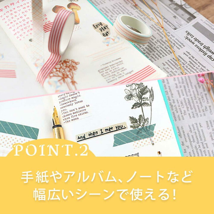 楽天市場 マスキングテープ セット 1cm マステ おしゃれ マスキング テープ デコテープ 柄 可愛い かわいい 細い ハンドメイド デコレーション 紙テープ クラフトテープ Diy 手帳 デコレーションテープ アルバム 手紙 デコ ノート 装飾 包装 シンプル まとめ買い 朝昼夕