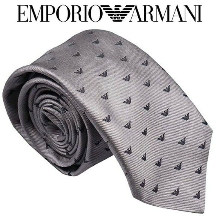楽天市場】エンポリオ・アルマーニ EMPORIO ARMANI ネクタイ グレー系 
