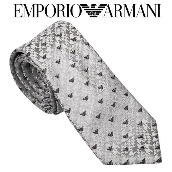 楽天市場】エンポリオアルマーニ EMPORIO ARMANI ネクタイ シルバー系 