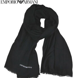 エンポリオ・アルマーニ マフラー スカーフ ブラック系 EMPORIO ARMANI イタリー製 625298-2R351 22AW ギフト プレゼント 贈答品
