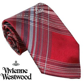 Vivienne Westwood ヴィヴィアン・ウェストウッド ネクタイ レッドチェック系 イタリー製 シルク100％ AW23 SS81050004 W00O9 H401CS-RED