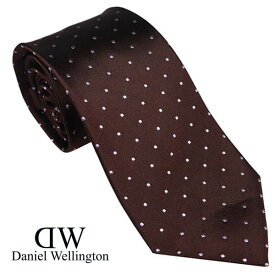 Daniel Wellington ダニエルウェリントン メンズネクタイ ブラウン系 ワンポイントロゴ DW02500007-265290 BROWN