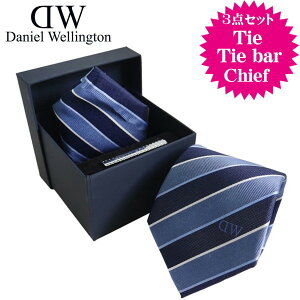 Daniel Wellington �_�j�G���E�F�����g�� �����Y�l�N�^�C �`�[�t�^�C�o�[ 3�_�Z�b�g �l�C�r�[�n �X�g���C�v�� DW02800007