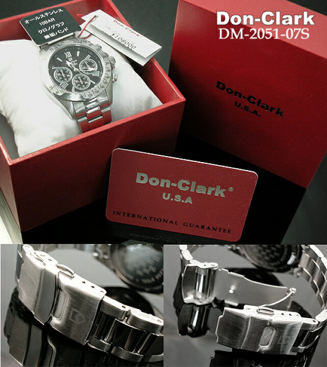 楽天市場】ダンクラーク メンズ腕時計 DON CLARK クロノグラフ 