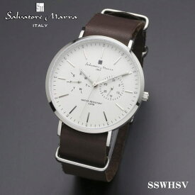 サルバトーレ・マーラ 薄型腕時計 ソフトレザーバンド SM15117-SSWHSV