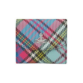 Vivienne Westwood ヴィヴィアンウエストウッド 二つ折り財布 イタリー製 BIOGREEN SAFFIANO PRINTED O102 McANDY Tartan