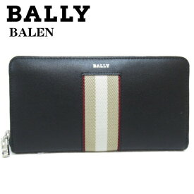 BALLY バリー ラウンドジップ式長財布 ファスナー小銭入れ付 ブラックxパラディオ メンズ財布 BALEN バレン 6302797