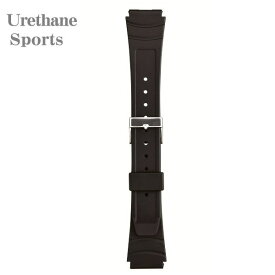 ウレタン スポーツバンド 時計バンド バネ棒付き 黒 ステンレス美錠 腕時計ベルト 交換用ベルト 薄型 ネコポス便対応品