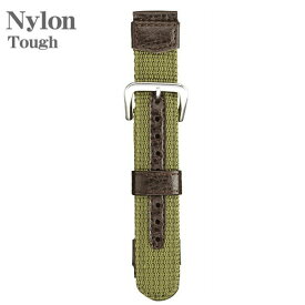 時計ベルト 時計バンド メンズ 交換用 調整 高強度ナイロンバンド 濃緑 時計際幅 20mm 美錠幅 20mm バネ棒2本付き ネコポス便対応品