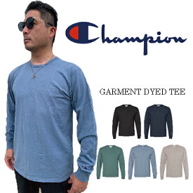 セール 新モデル チャンピオン ロンT Tシャツ 長袖Tシャツ ロングスリーブTシャツ CHAMPION メンズ ヘビーウェイト 製品染め US ロンt 袖ロゴ ワッペン ワンポイント 無地 USAモデル 長袖 Authentic ロングスリーブ 縫製後染め加工