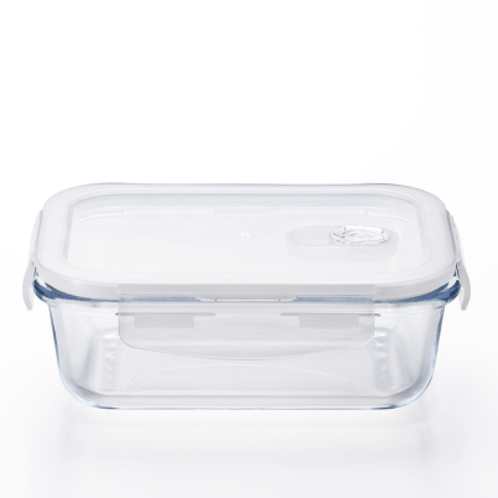 楽天市場】密封保存容器 耐熱ガラス 4点ロック 【 Cook-Lock スクエア