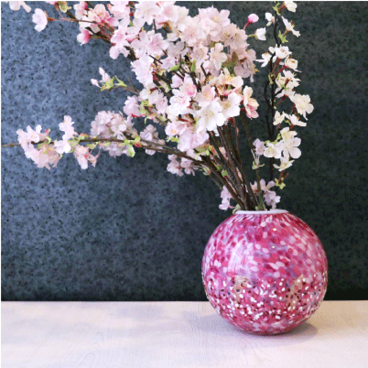楽天市場】送料無料【 丸花器(花あかり) 】桜 花瓶 インテリア 楽天市場】送料無料【 丸花器(花あかり) 】桜 花瓶 インテリア