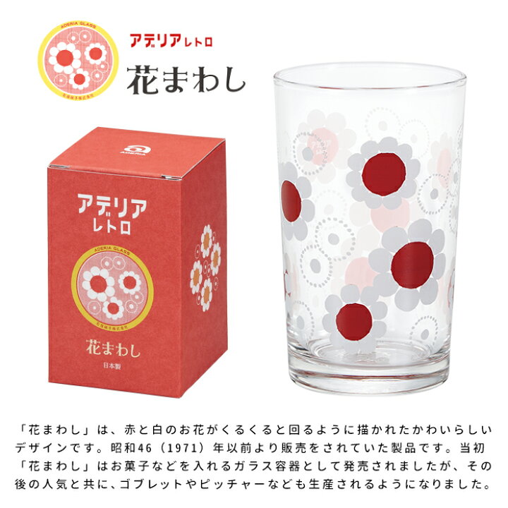 楽天市場】レトロ グラス 【 アデリアレトロ 中 コップ 8  