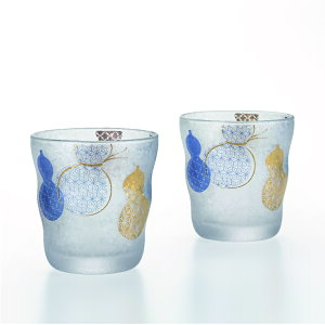 【六瓢箪ロックグラスペアセット】グラス ガラス食器 アデリア 石塚硝子 日本酒 酒器 瓢箪 ギフト 敬老の日 母の日 贈答 父の日 ウイスキー 焼酎 誕生日プレゼント