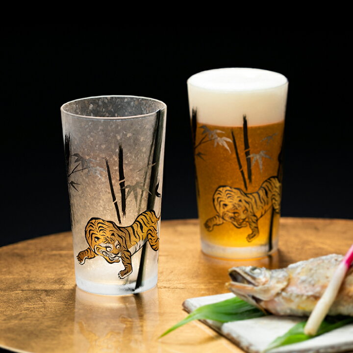 楽天市場 ビールグラス おしゃれ ギフト 竹虎ビアグラス 和モダン 桜 虎 竹虎柄 竹 伝統的 模様 特別 高級感 伝統 逸品 和柄 日本製 父 誕生日 アデリア 石塚硝子 ガラスｓｈｏｐｉｓｈｉｚｕｋａ