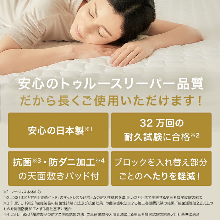 楽天市場】【送料無料】トゥルースリーパー プレミアベッドマットレス 