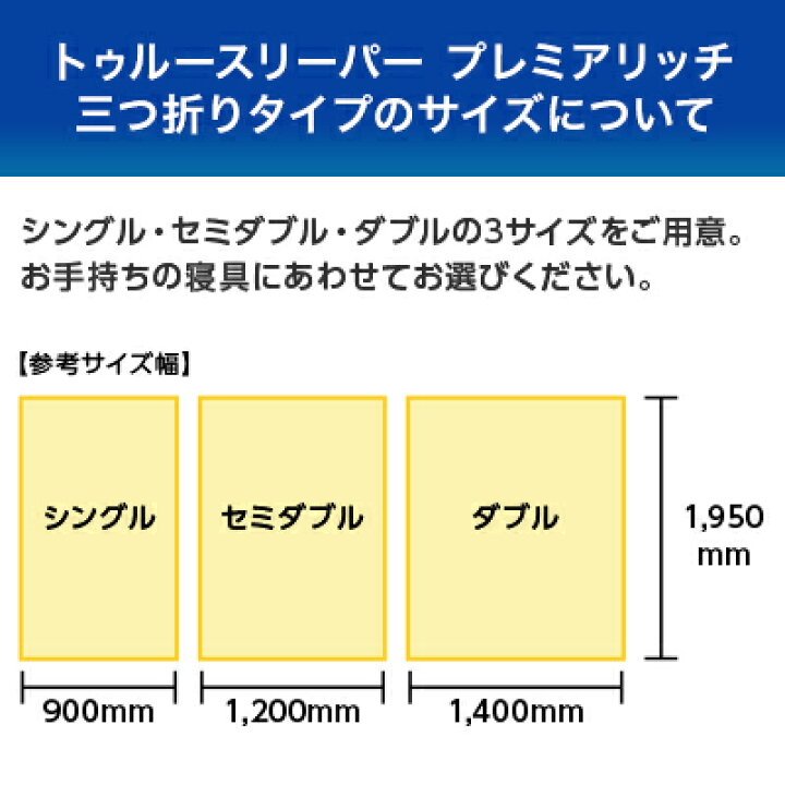楽天市場】【送料無料】トゥルースリーパー プレミアリッチ 三つ折り 