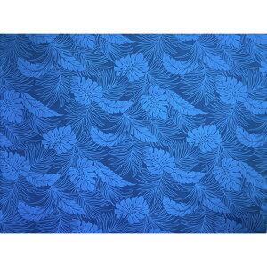 ハワイアンファブリック 綿ポリ 全体柄/ローヤル/リーフ/ LMH-04-331/HFB822