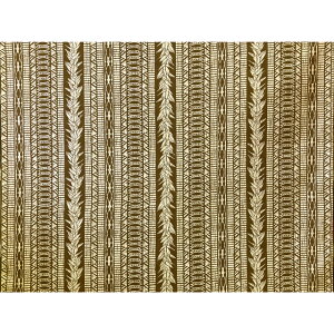 ハワイアンファブリック綿ポリ ボーダー柄/ブラウン/古典/LW-24-938/HFN747