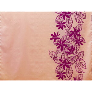 ハワイアンファブリック綿ポリ 裾柄/コーラル/ティアレ/LW-24-941/HFR983