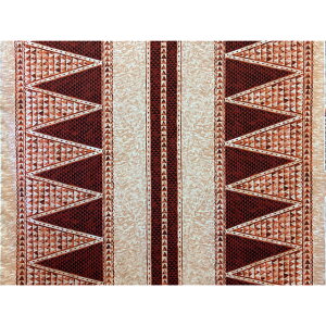 ハワイアンファブリック綿ポリ ボーダー柄/古典/赤褐色/KX-002 Rust/HFN760