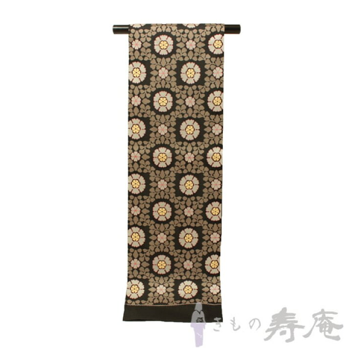 楽天市場】新品 仕立ていい 飛鳥文 六通柄 最高級 西陣織 墨色 黄褐色 