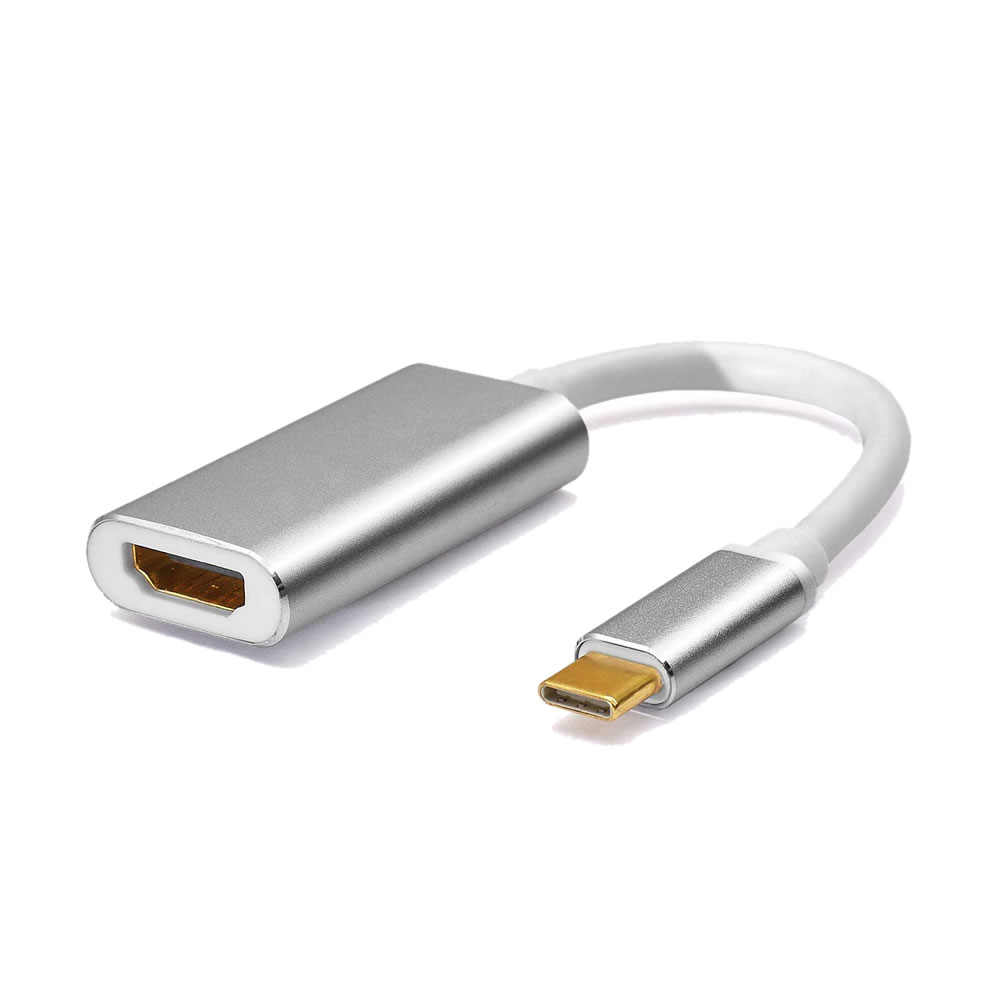 人気ブランド多数対象 送料無料 2画面化 することも可能 USB Type-C 格安 価格でご提供いたします HDMI 変換 アダプタ ケーブル 15cm メス SHELERT シルバー オス アルミシェル Thunderbolt3