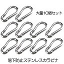 【10個セット】 カラビナ キーホルダー ステンレス おしゃれ アウトドア Dリング ボトルホルダー 鍵 ホルダー キーチ…