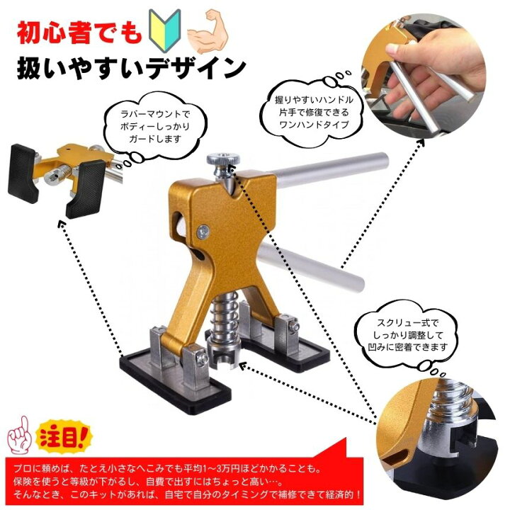 楽天市場】【今だけ最大20％OFFクーポン】 デントリペアツール デント 